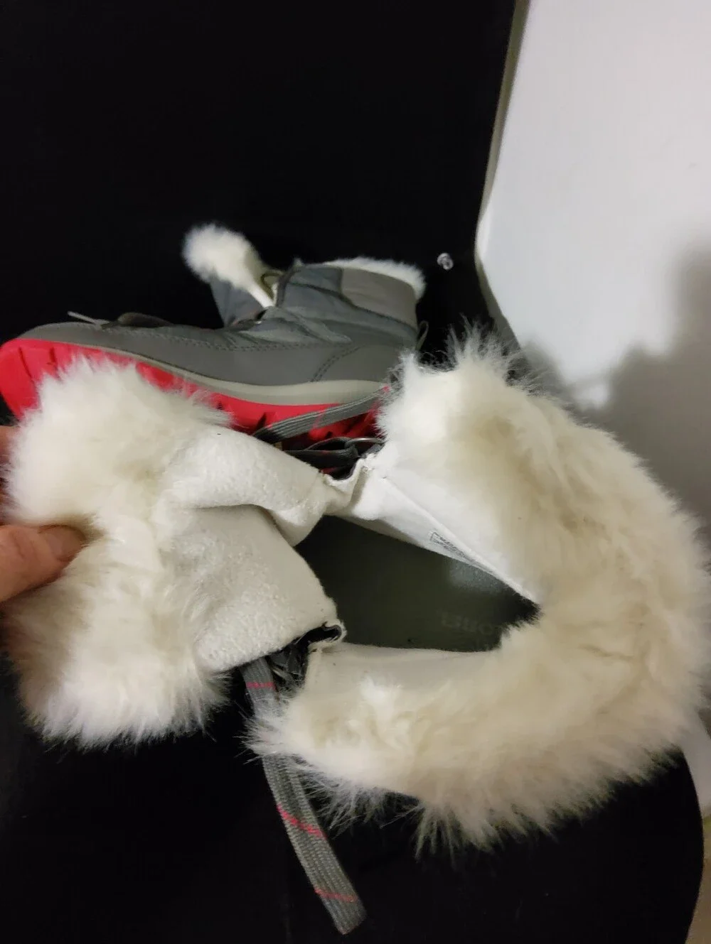 Sorel, Whitney, Quarry/Bright Rose, Waterproof Snow Boots, Size 8 - Picture 8 of 11
